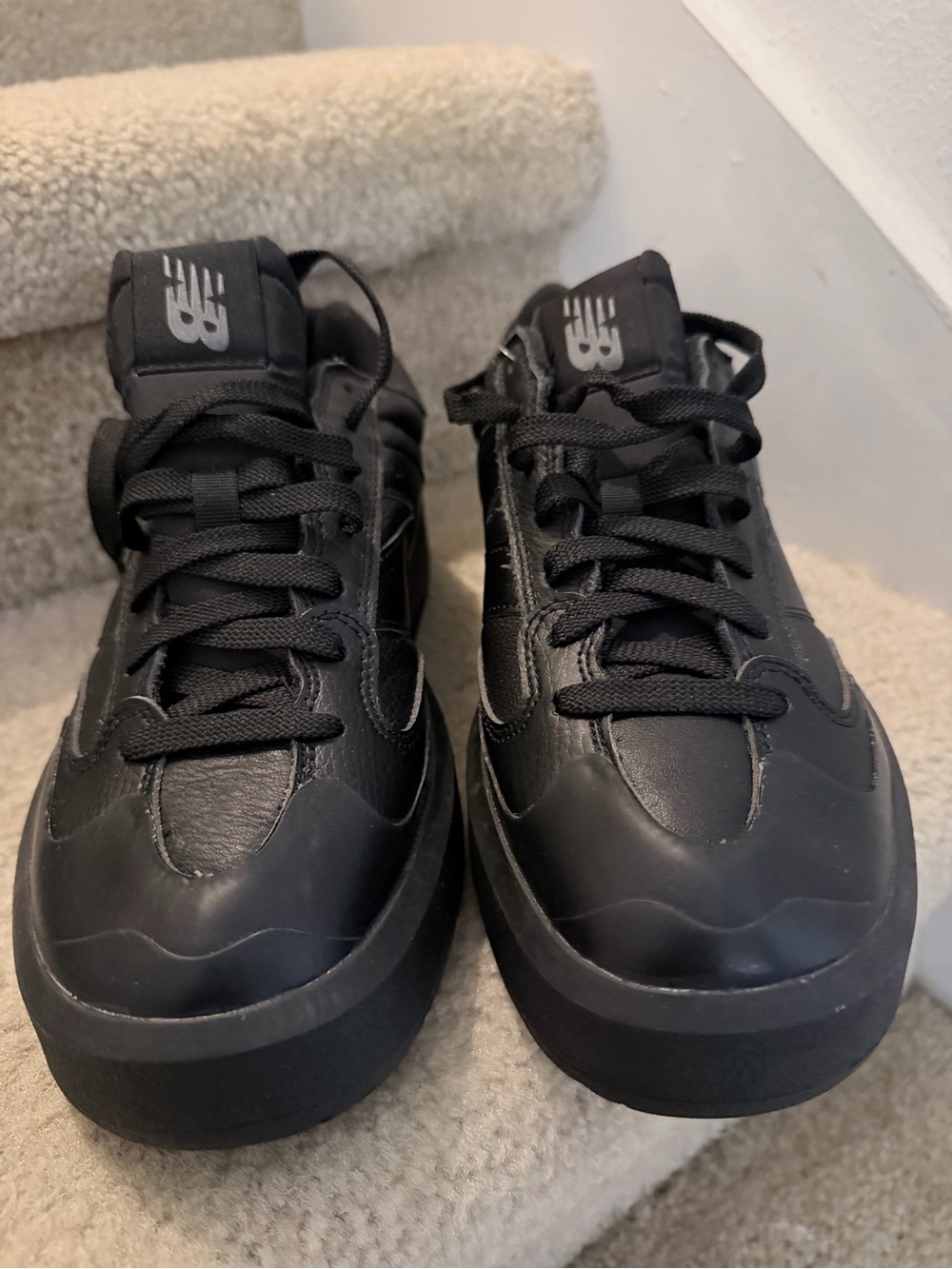 New Balance men authentic CT302 leather triple black, ortholite insole, size 9